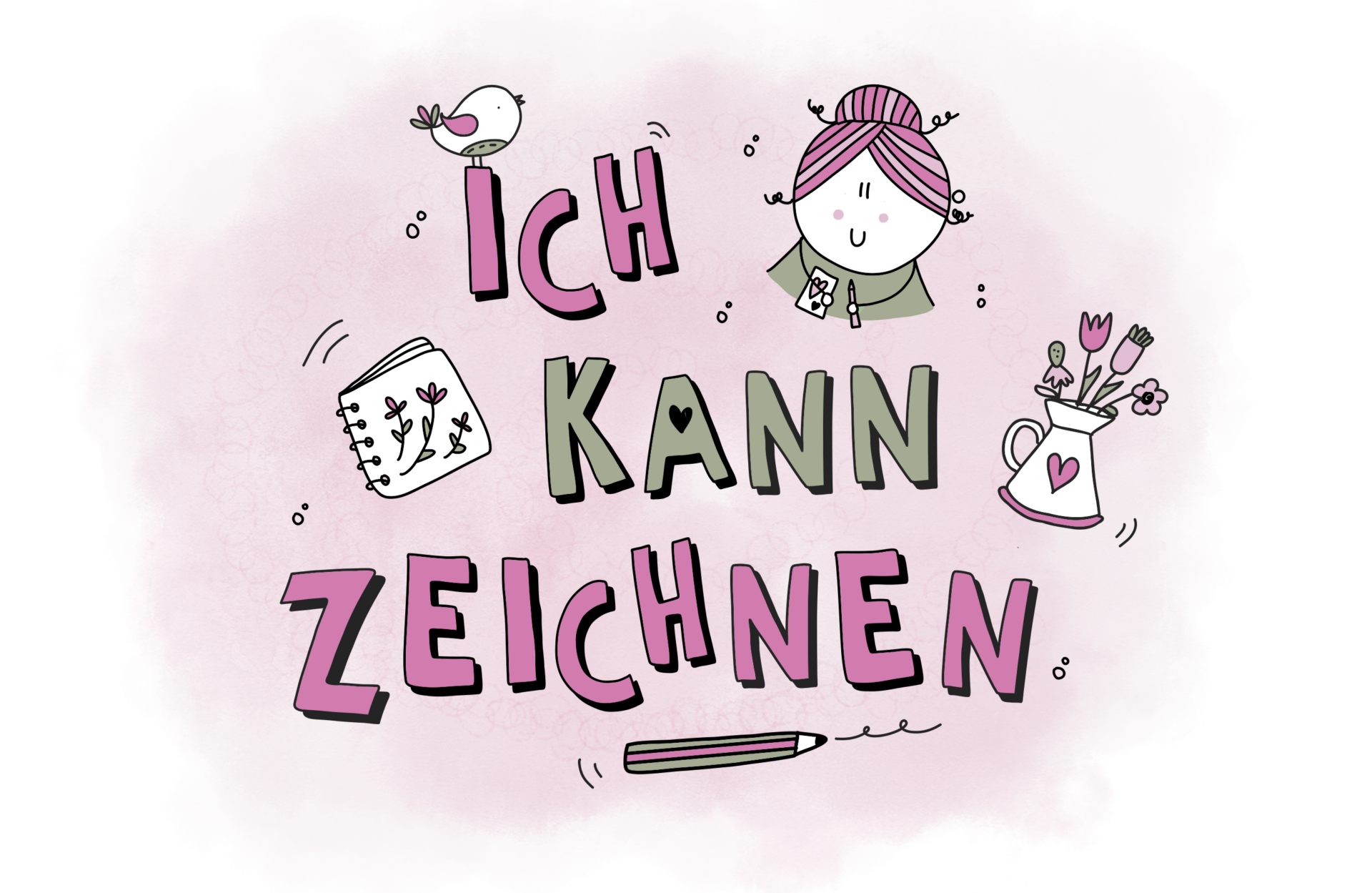 Ich kann zeichnen Logo 2025 ohne Hintergrund (1) Ich kann zeichnen - Webinar. Simone Abelmann Sketchnotes