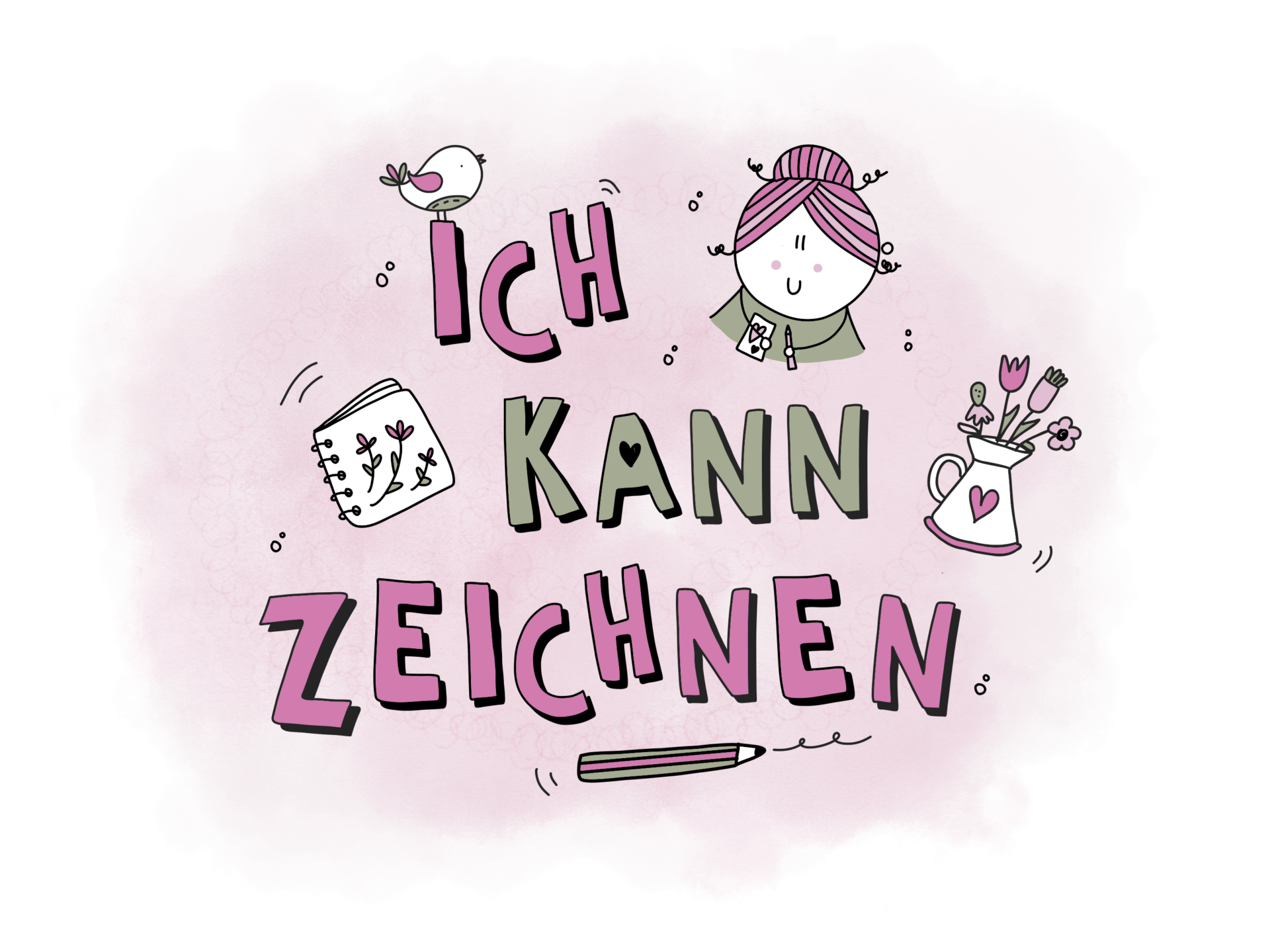 Ich kann zeichnen Logo 2025 ohne Hintergrund Ich kann zeichnen - Webinar. Simone Abelmann Sketchnotes