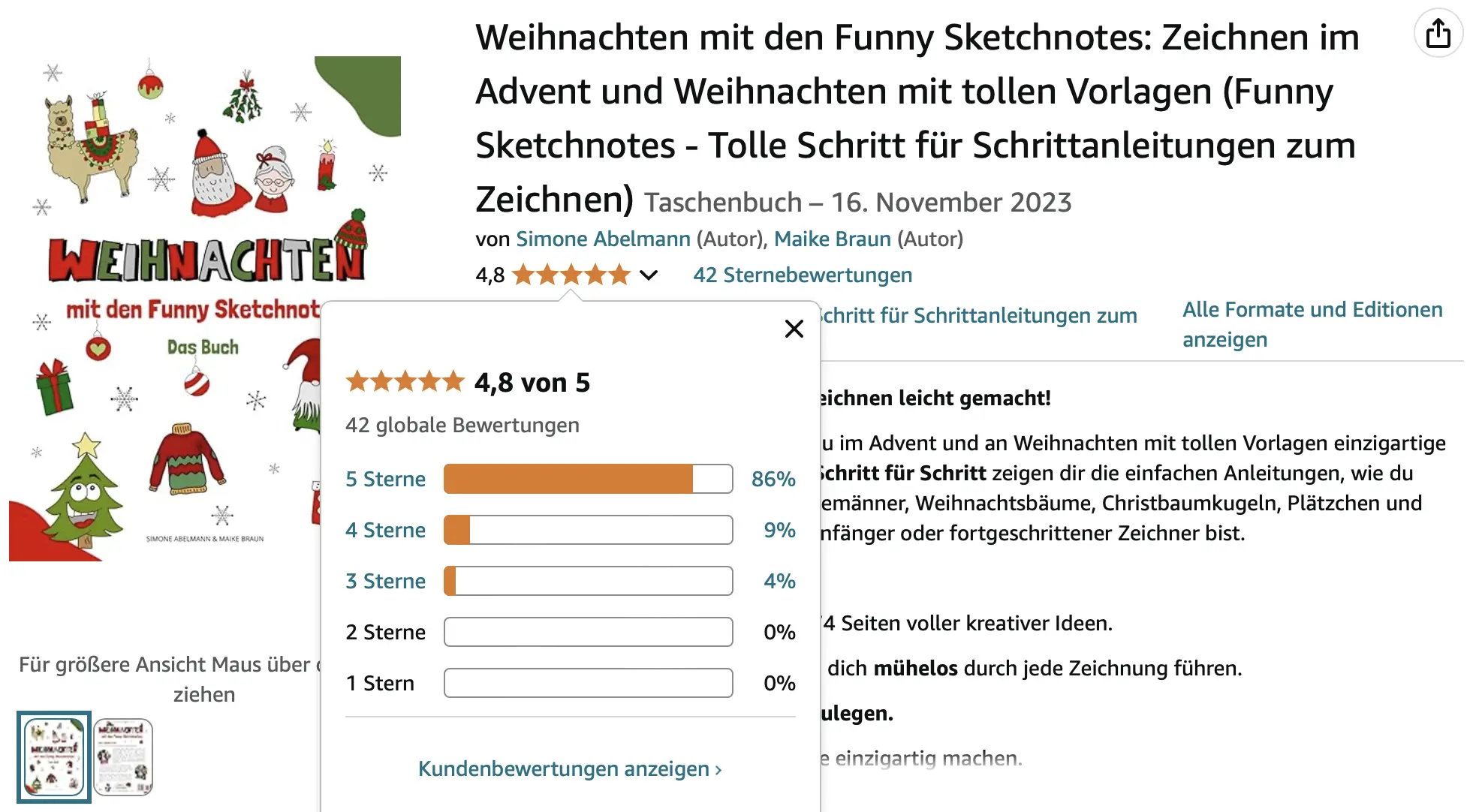 testimonial christmas book sketching