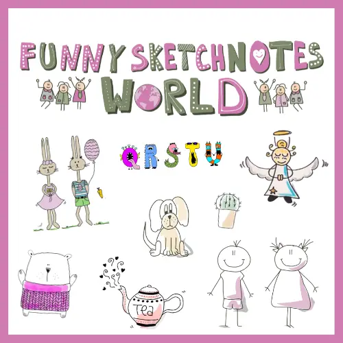 Funny Sketchnots World Monatsthemen und Webinare 2020 und 2021