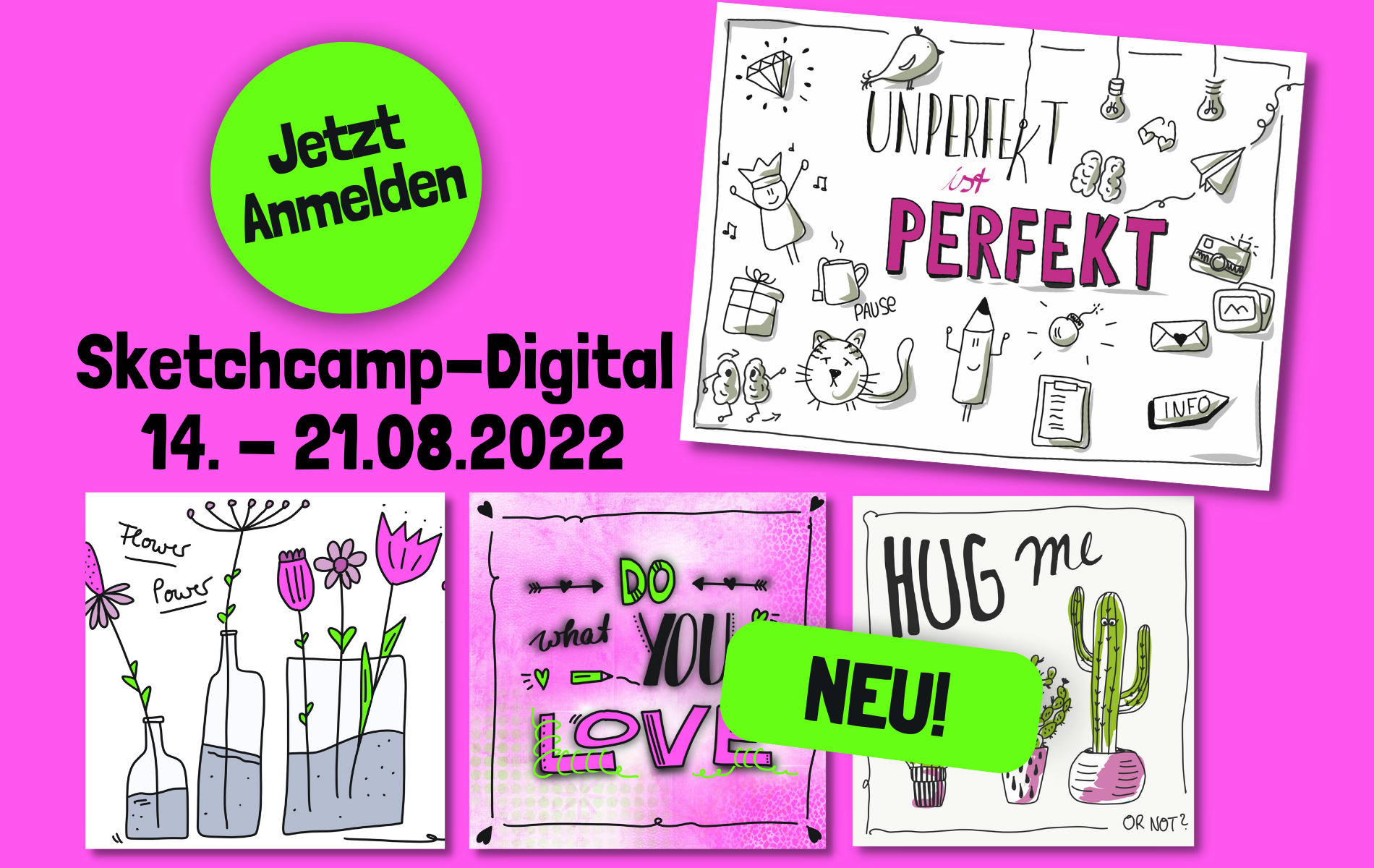 Sketchcamp-Digital - Webinar-Serie zum digitalen Zeichnen - 14. - 21. August 2022